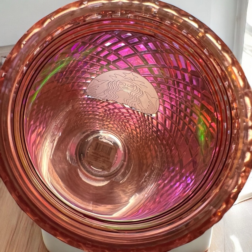 New~ Starbucks 2021 Winter Holiday Jeweled Tumbler Cold Cup 24oz Rose Gold - Picture 5 of 5